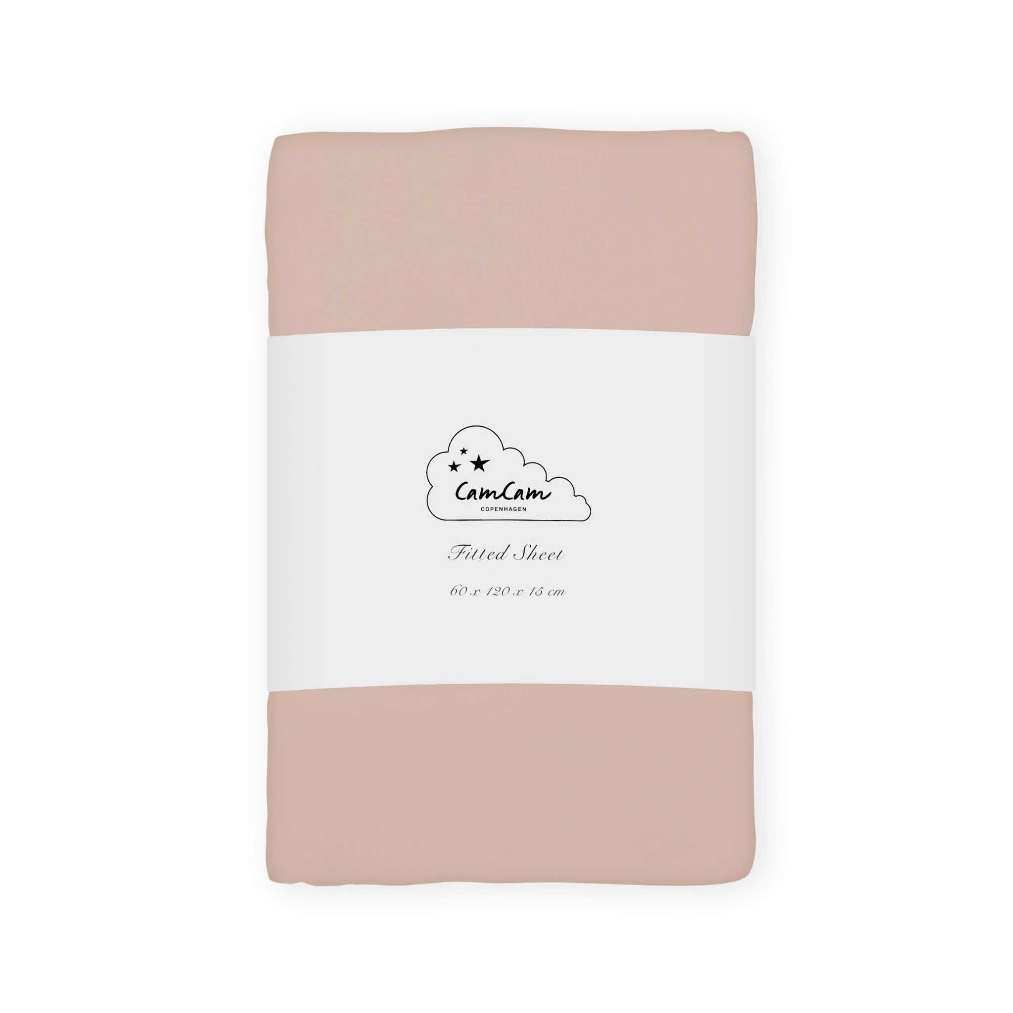 Cam Cam Fitted Sheet - Dusty Rose 60 x 120