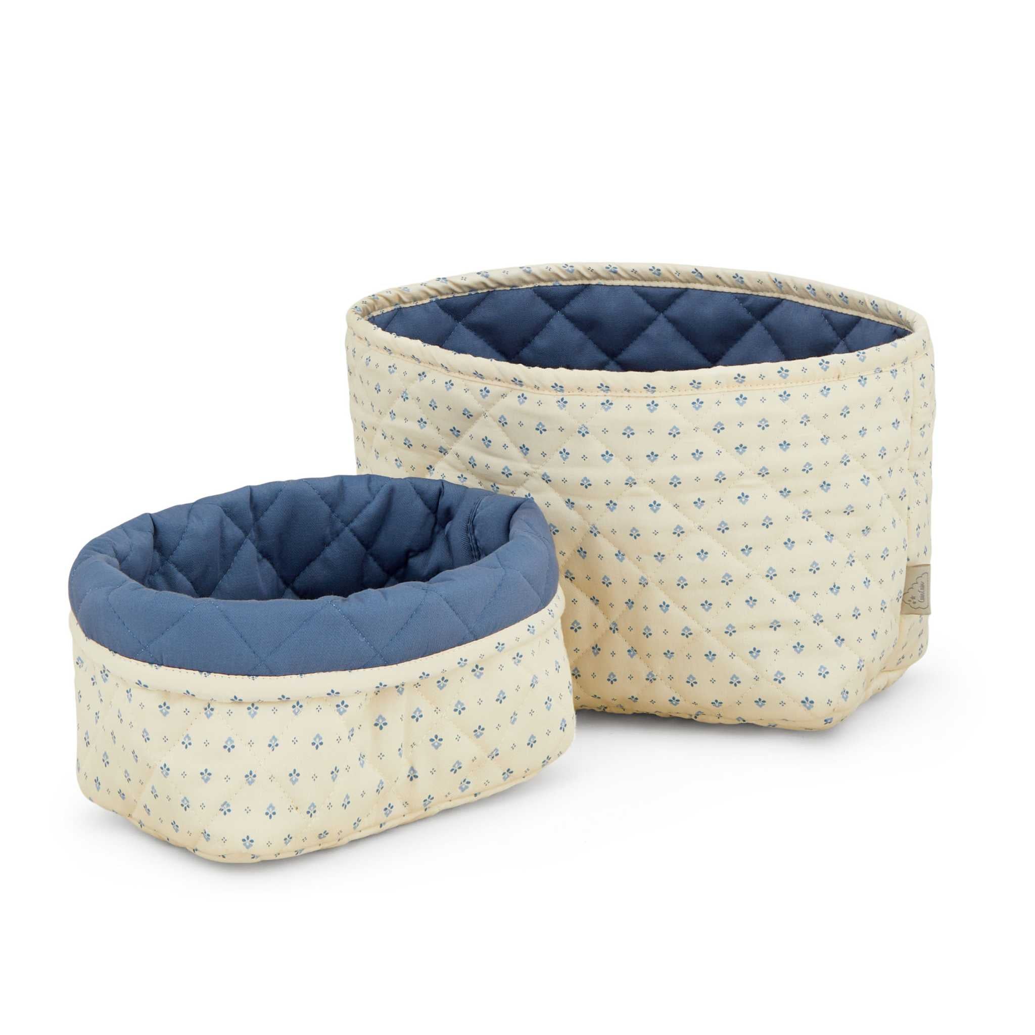 Cam Cam Quilted Storage Basket - Set of 2 - Capri Print 