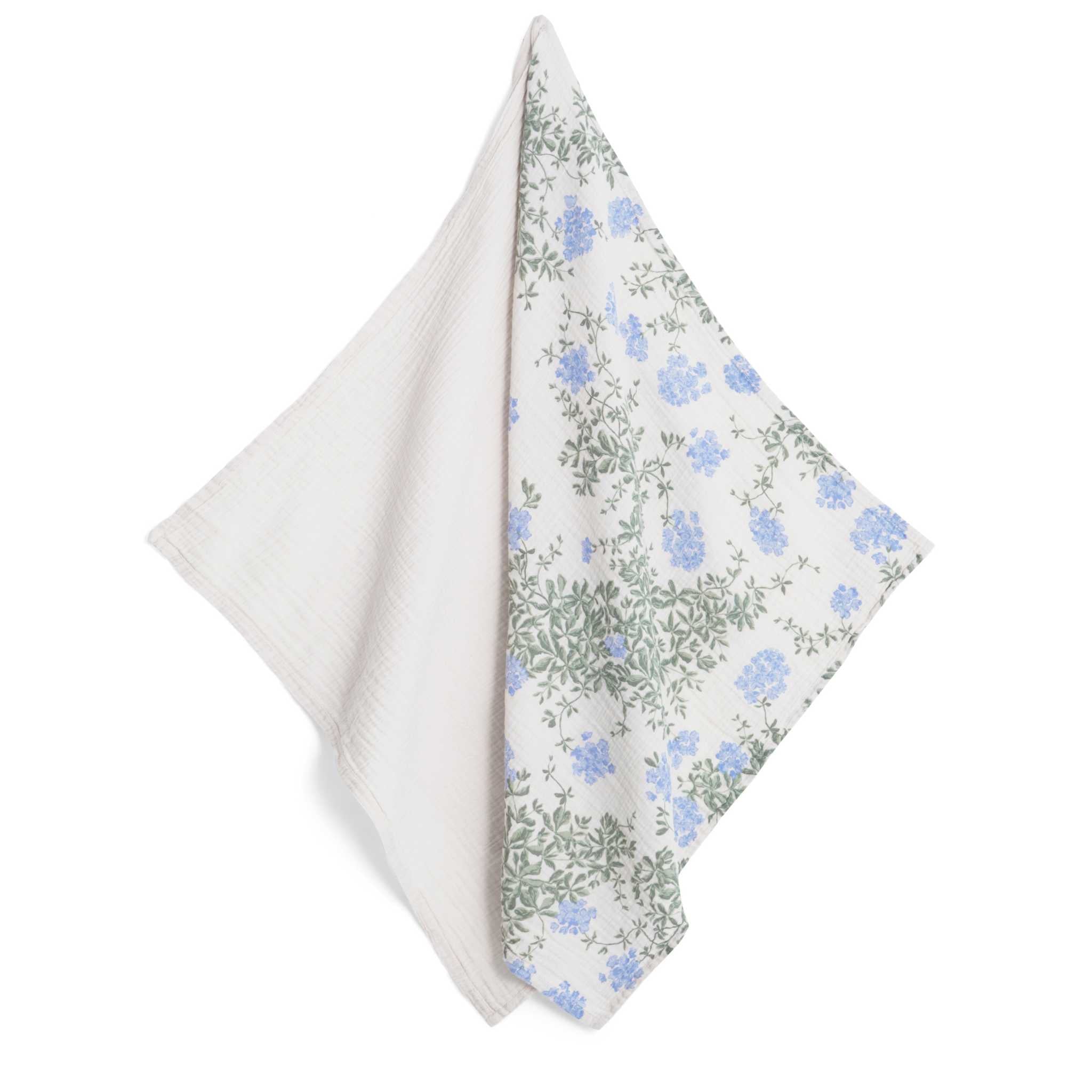 Garbo & Friends Plumbago Muslin Blanket - 2 Pieces - Opened Up