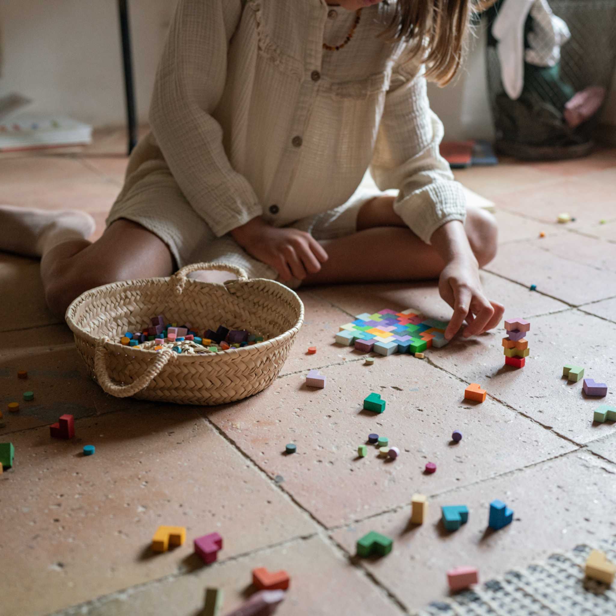 Girl Playing with Grapat Mis Match and Bloom