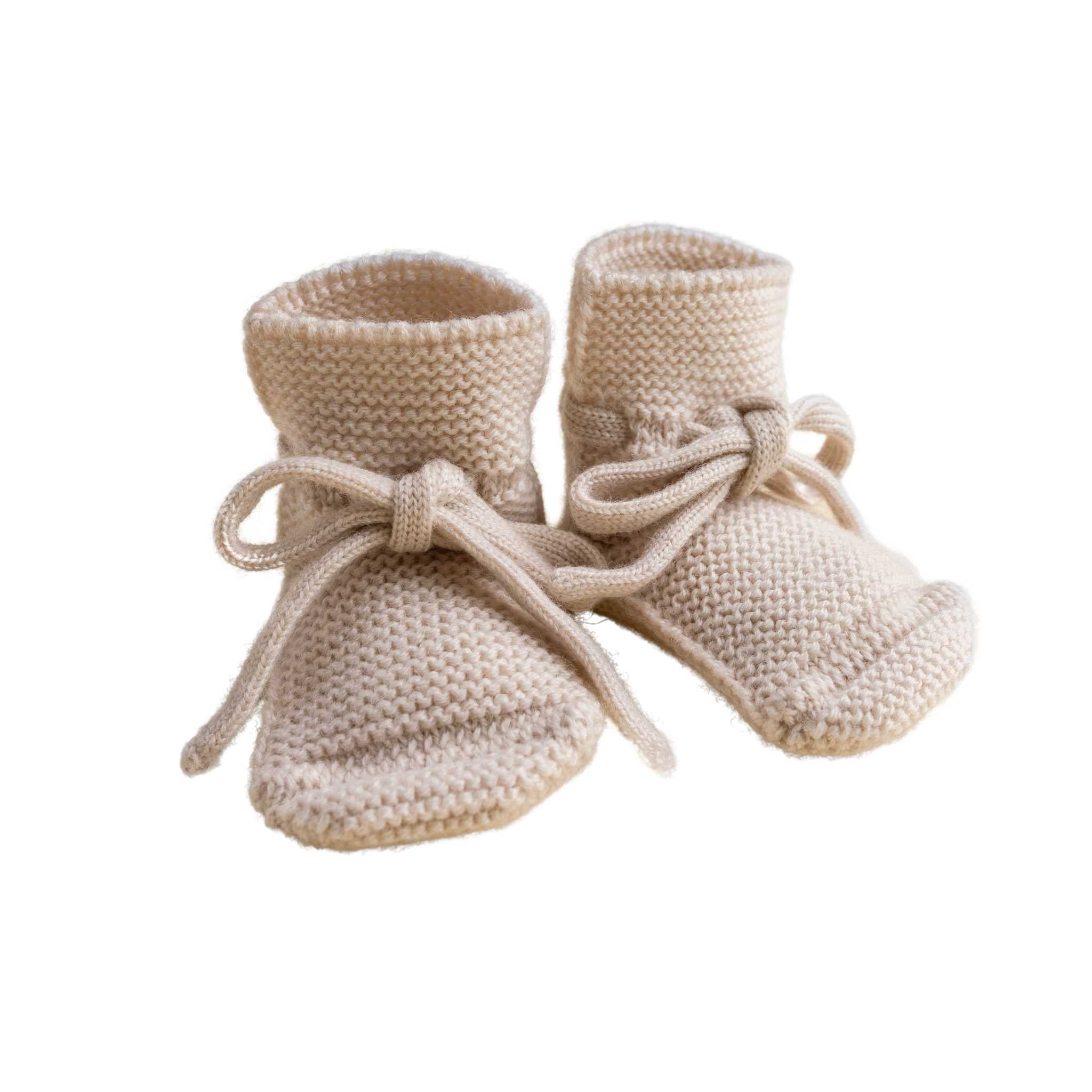 Hvid Booties - Cream -0-9 Months