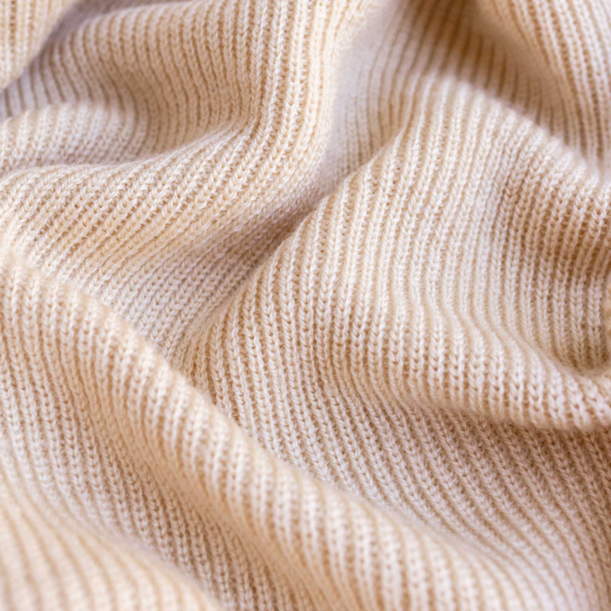 Hvid Felix Merino Wool Blanket Oat Material Close Up 