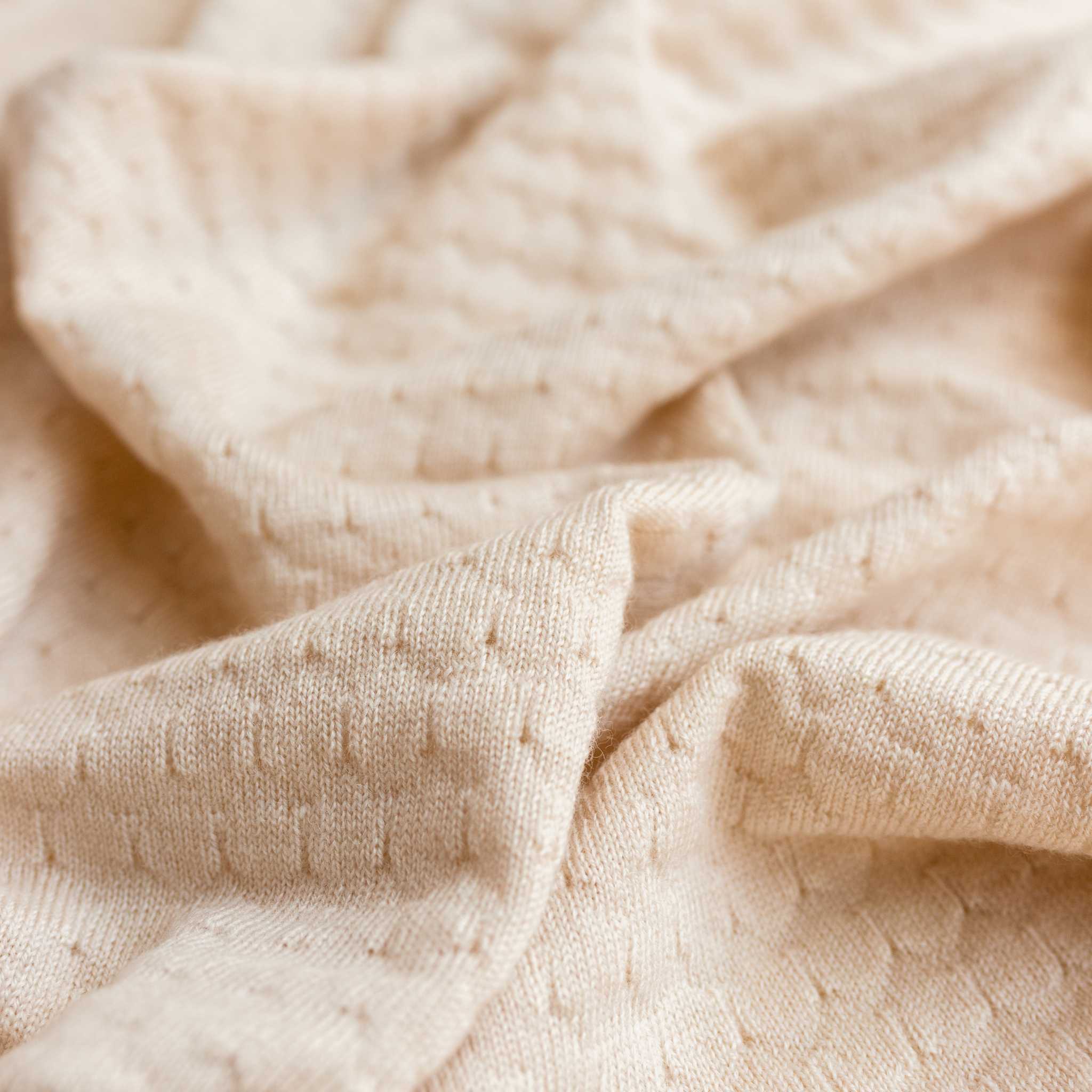 Hvid Franke Merino Wool Blanket Cream Detail