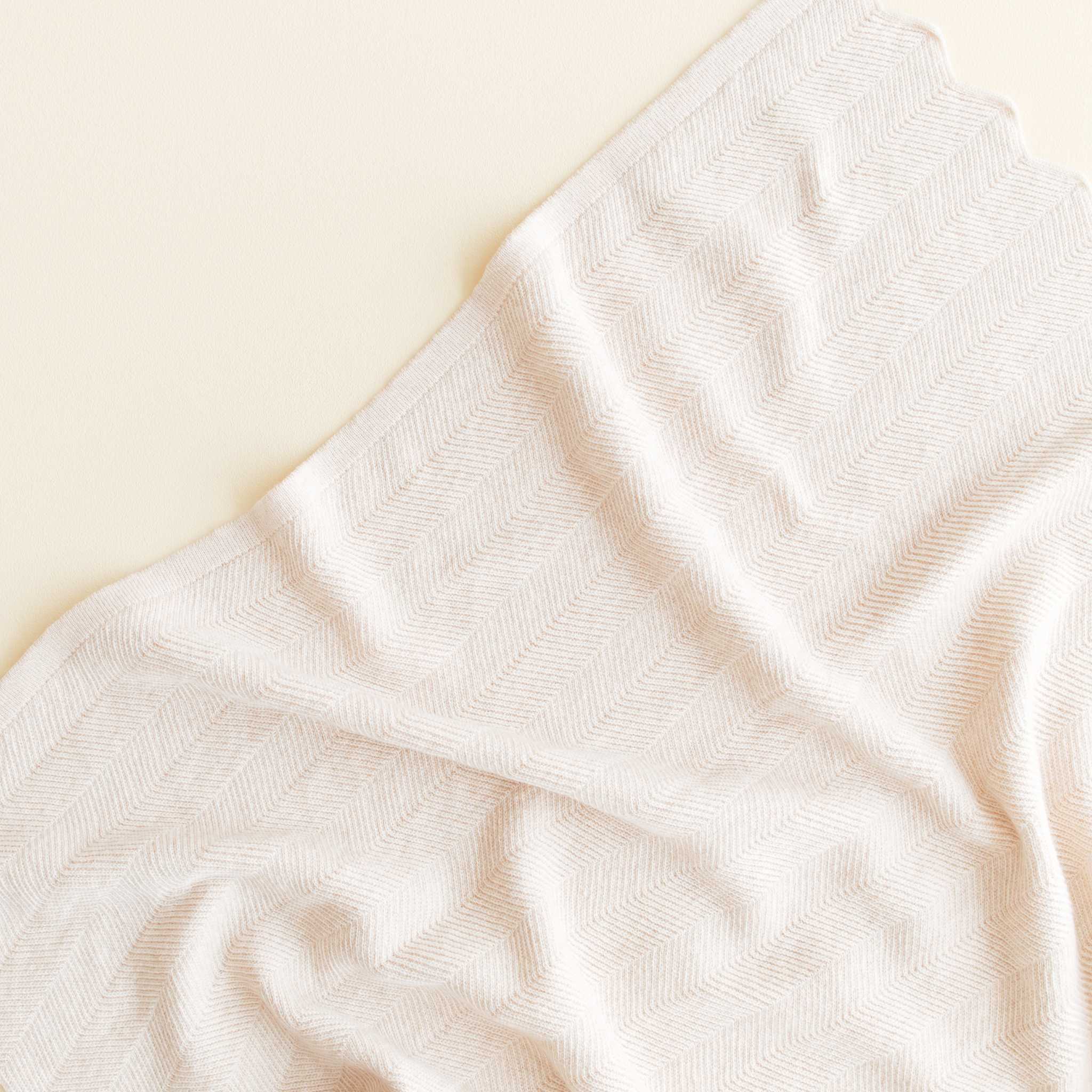 Hvid Freddie Merino Wool Baby Blanket - Cream - Details