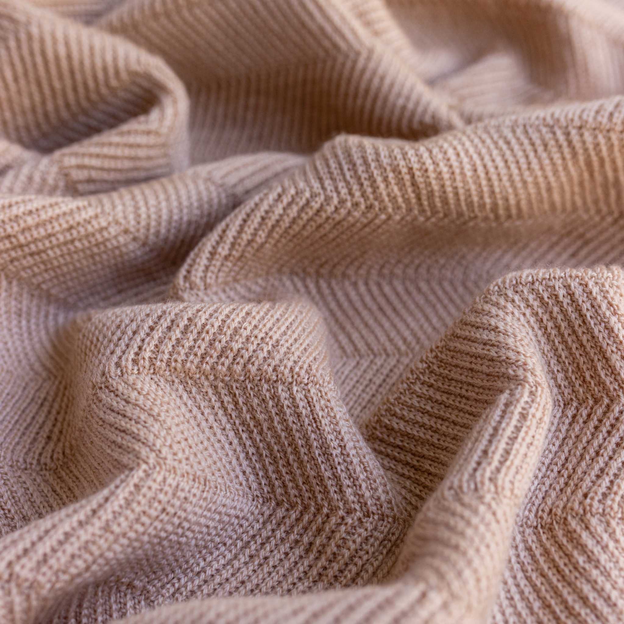 Hvid Freddie Merino Wool Baby Blanket - Rose - Details