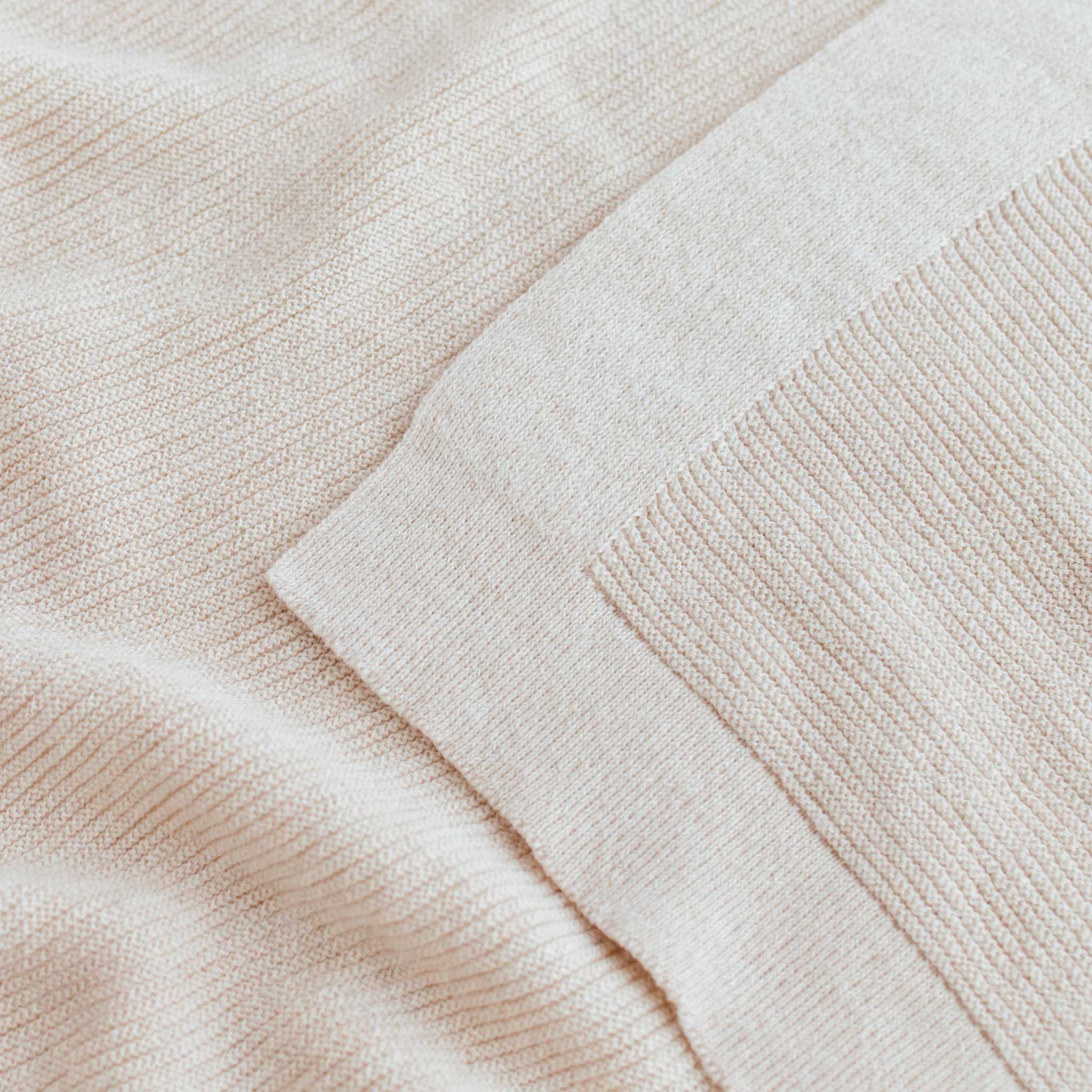 Hvid Gust Merno Wool Baby Blanket - Cream - Details