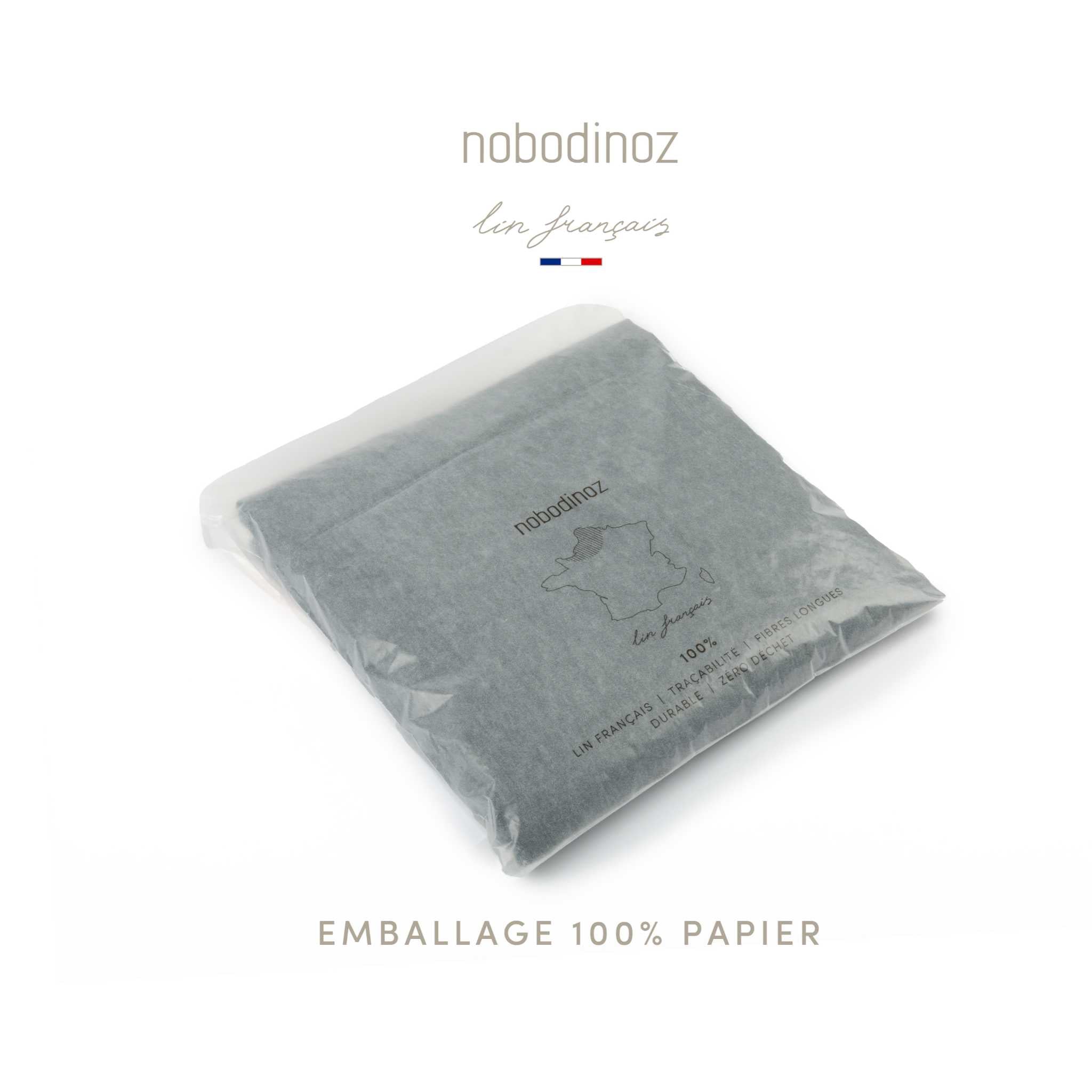 Nobodinoz Lin Francais Changing Pad - Green Blue - Packaging