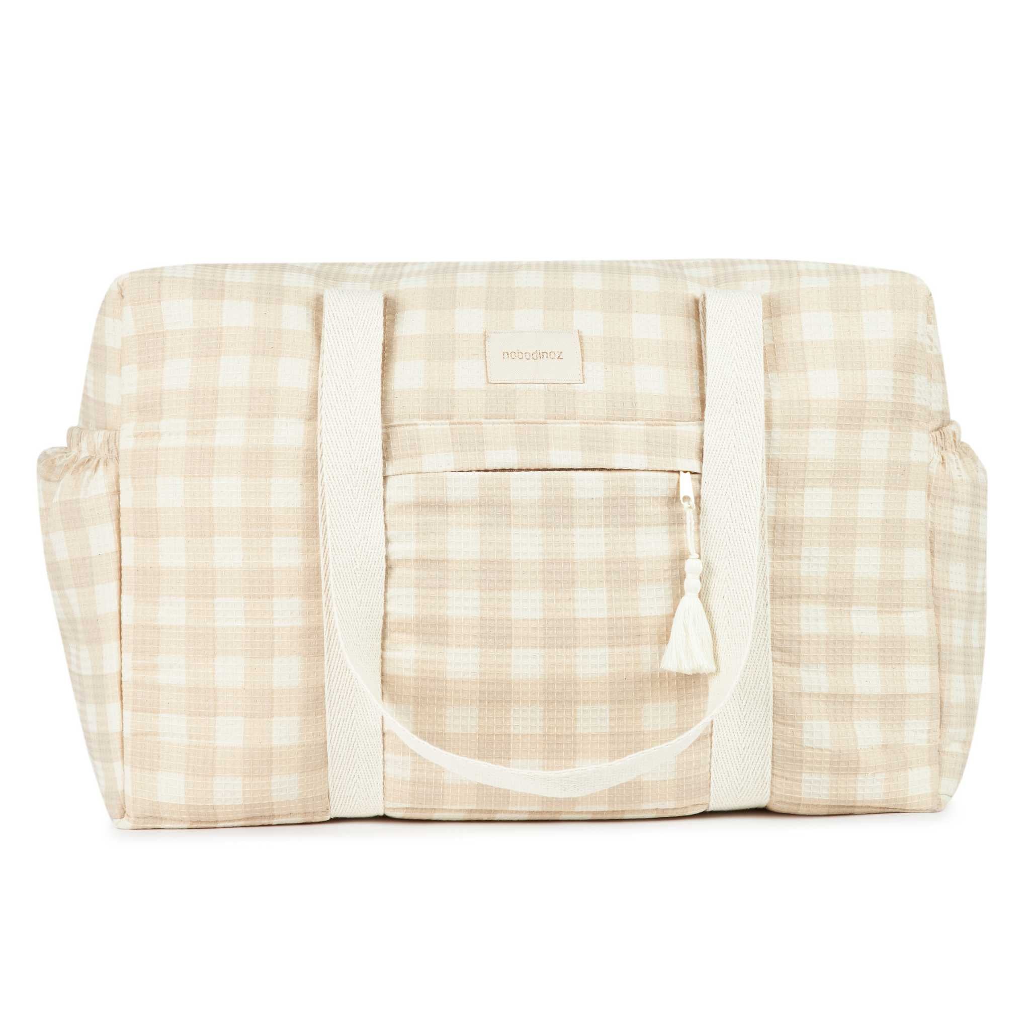 Nobodinoz Opera Changing Bag - Ivory Checks 