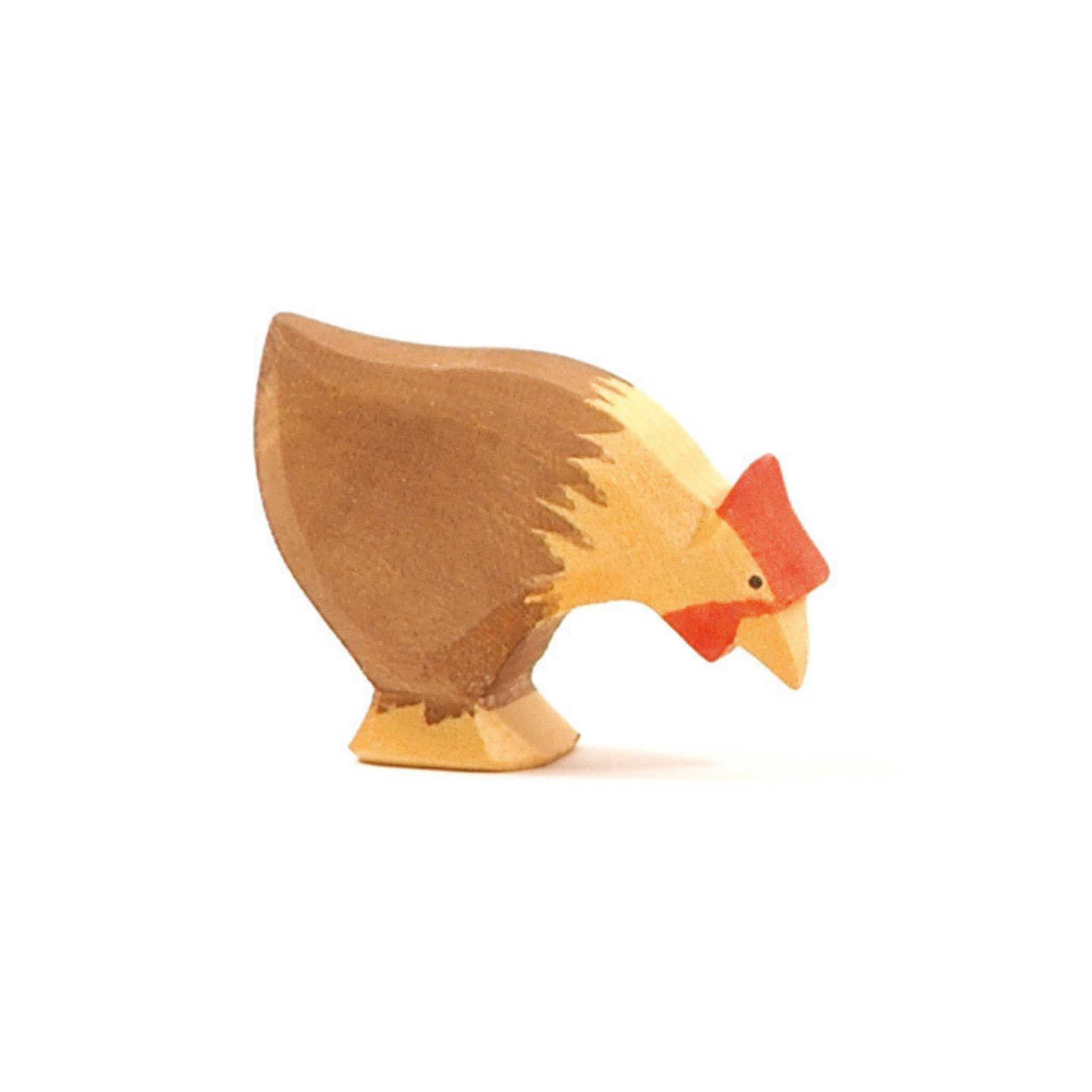 Ostheimer Wooden Toy Animal - Brown Hen Pecking