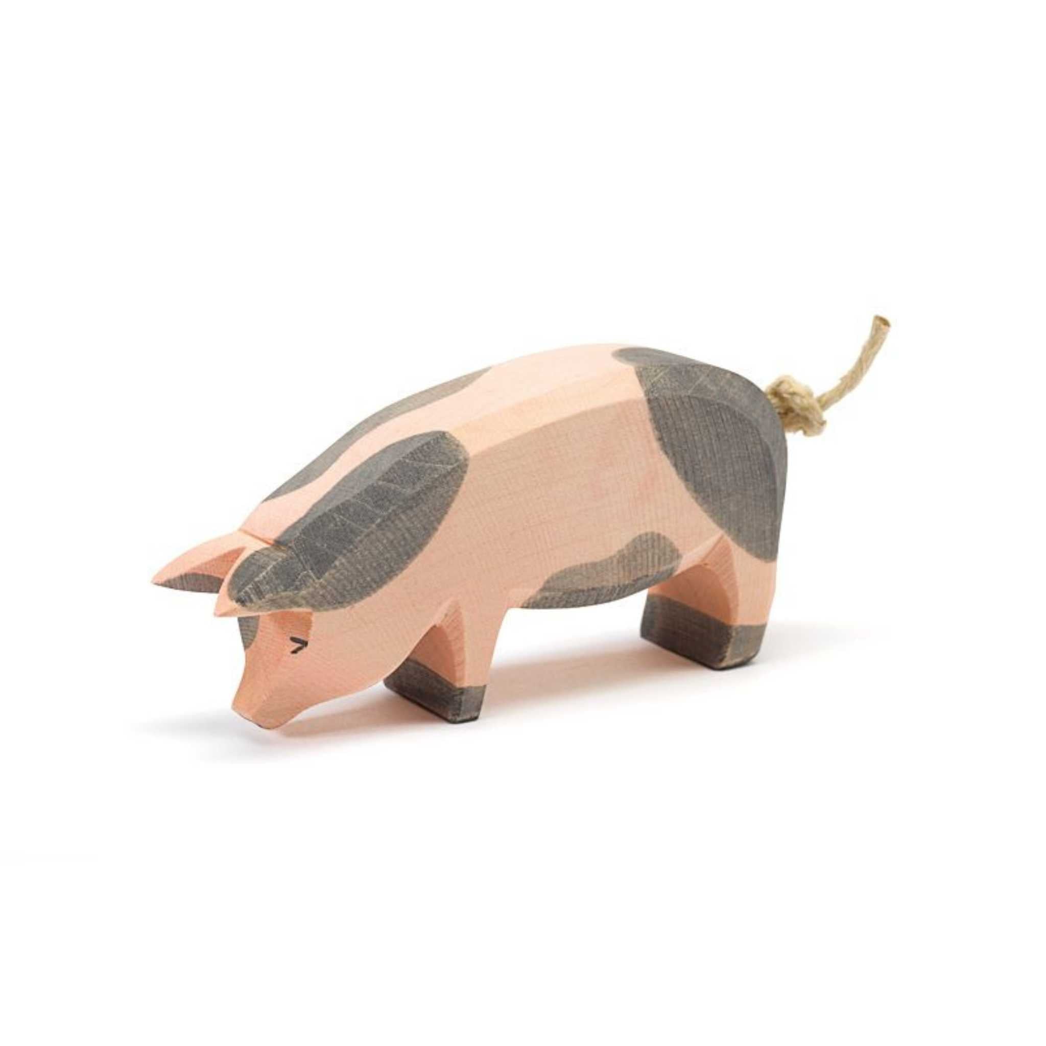 Ostheimer Wooden Toy Animal Pig - Head Low