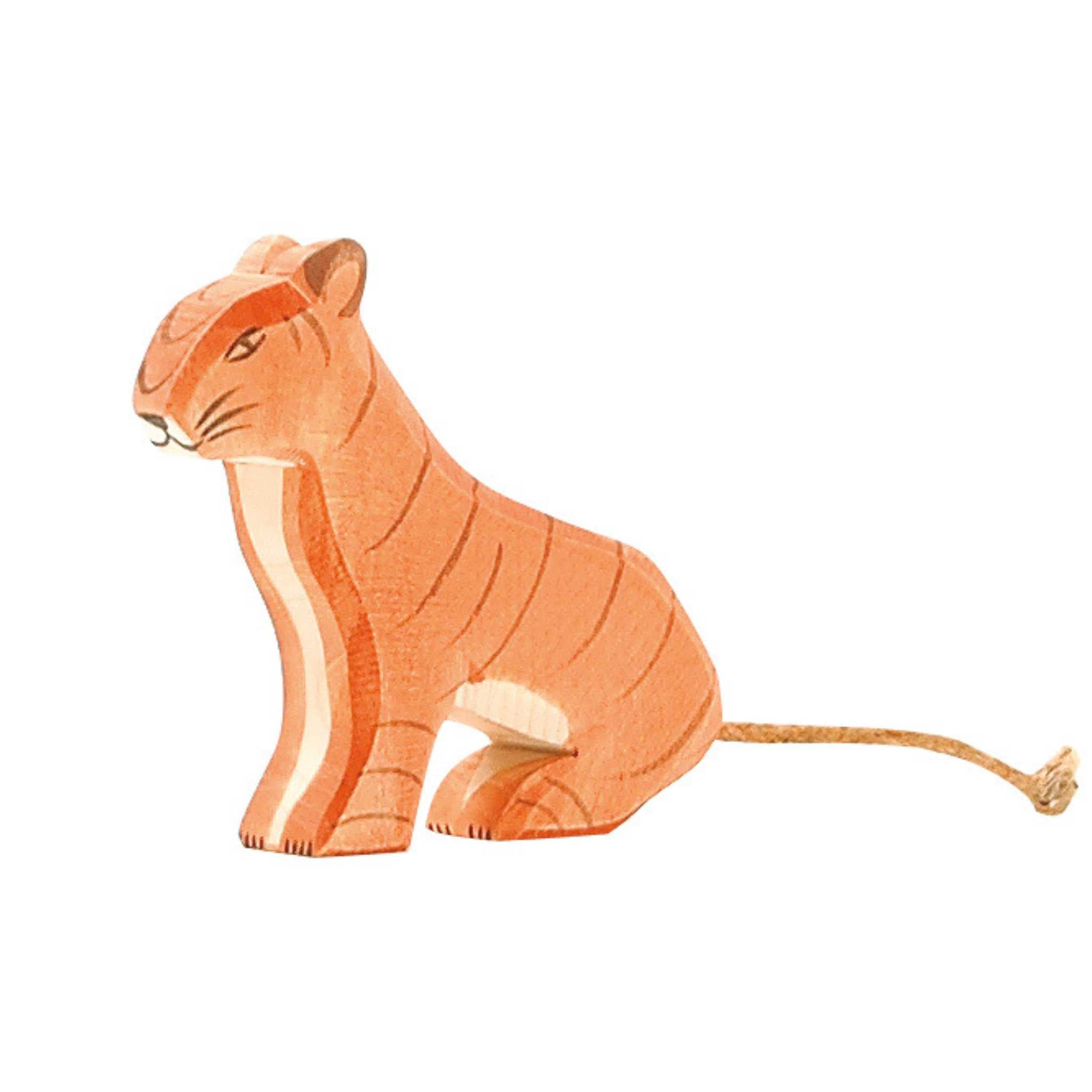 Ostheimer Wooden Toy Animal - Tiger Sitting