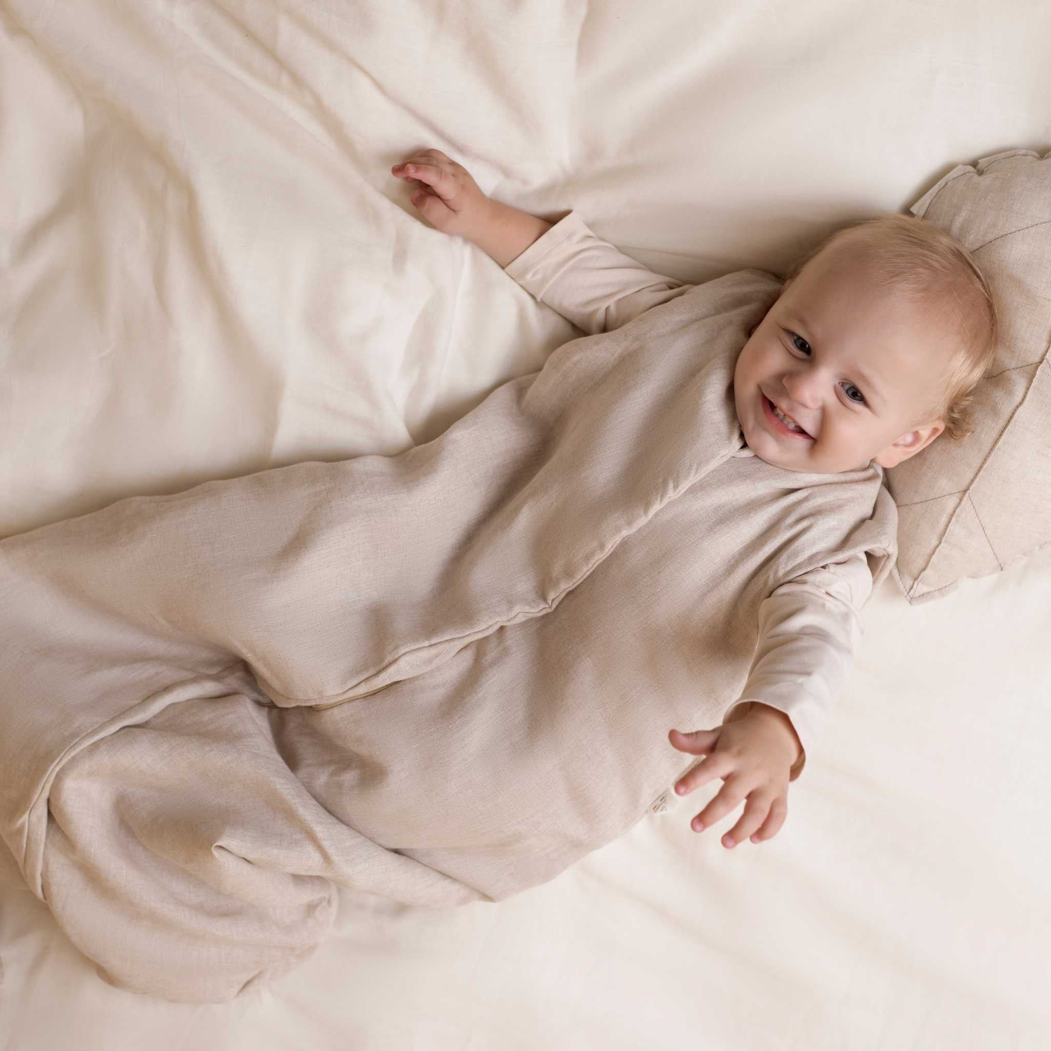 Linen baby sleeping online bag